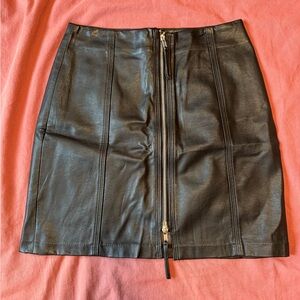H&M Black Mini Leather Skirt